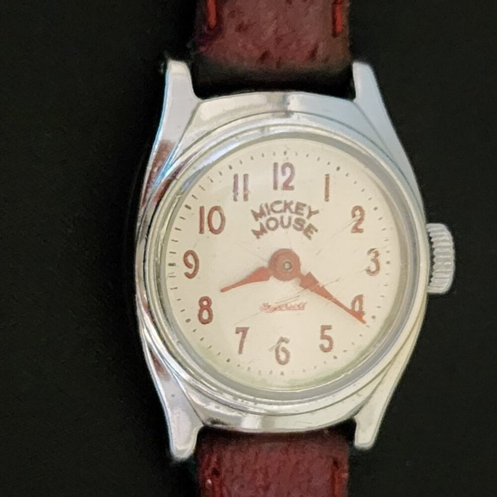 Mickey Mouse Ingersoll US Time 1960's Wind-Up Child's Watch